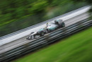 Lewis Hamilton at speed during FP2