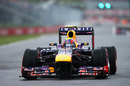 Mark Webber completes another lap on super-softs