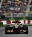 Kimi Raikkonen on track in the Lotus