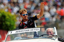 Sebastian Vettel on the driver parade