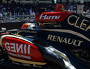 Kimi Raikkonen leaves the Lotus garage