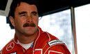 Nigel Mansell on the pit wall