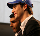 Bruno Senna and Karun Chandhok at the launch of the HRT