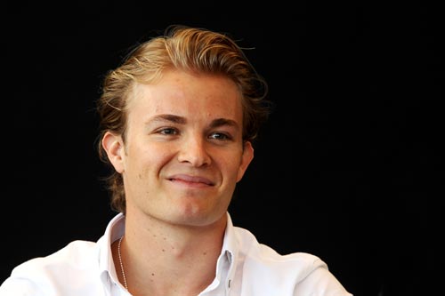 Nico Rosberg at a Mercedes GP media call