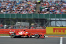 Fernando Alonso at speed on medium tyres