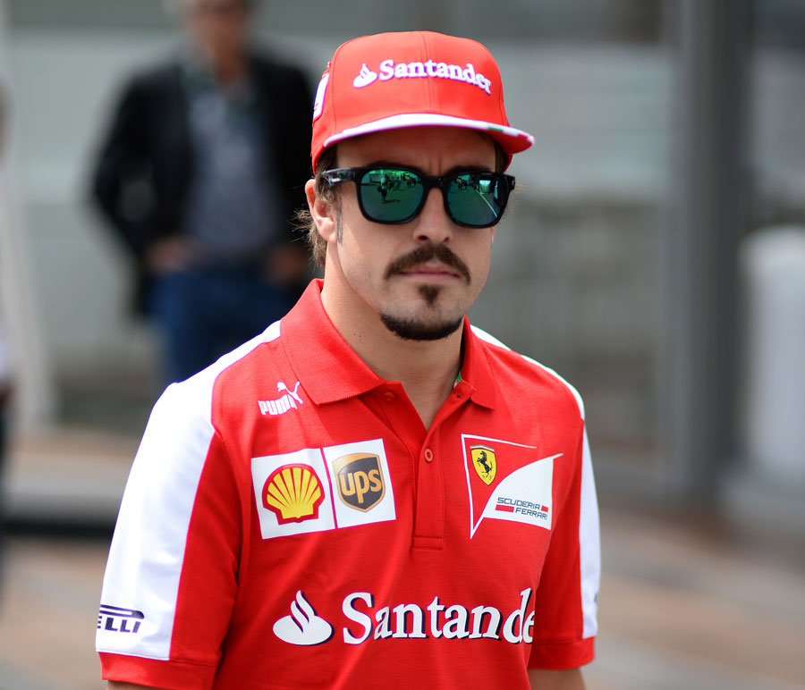 Fernando Alonso in the paddock