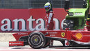 Felipe Massa retires after spinning off at Turn 1