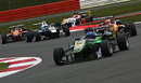 Josh Hill leads a train of cars at Silverstone