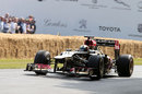 Davide Valsecchi takes on the Goodwood hill climb in a Lotus