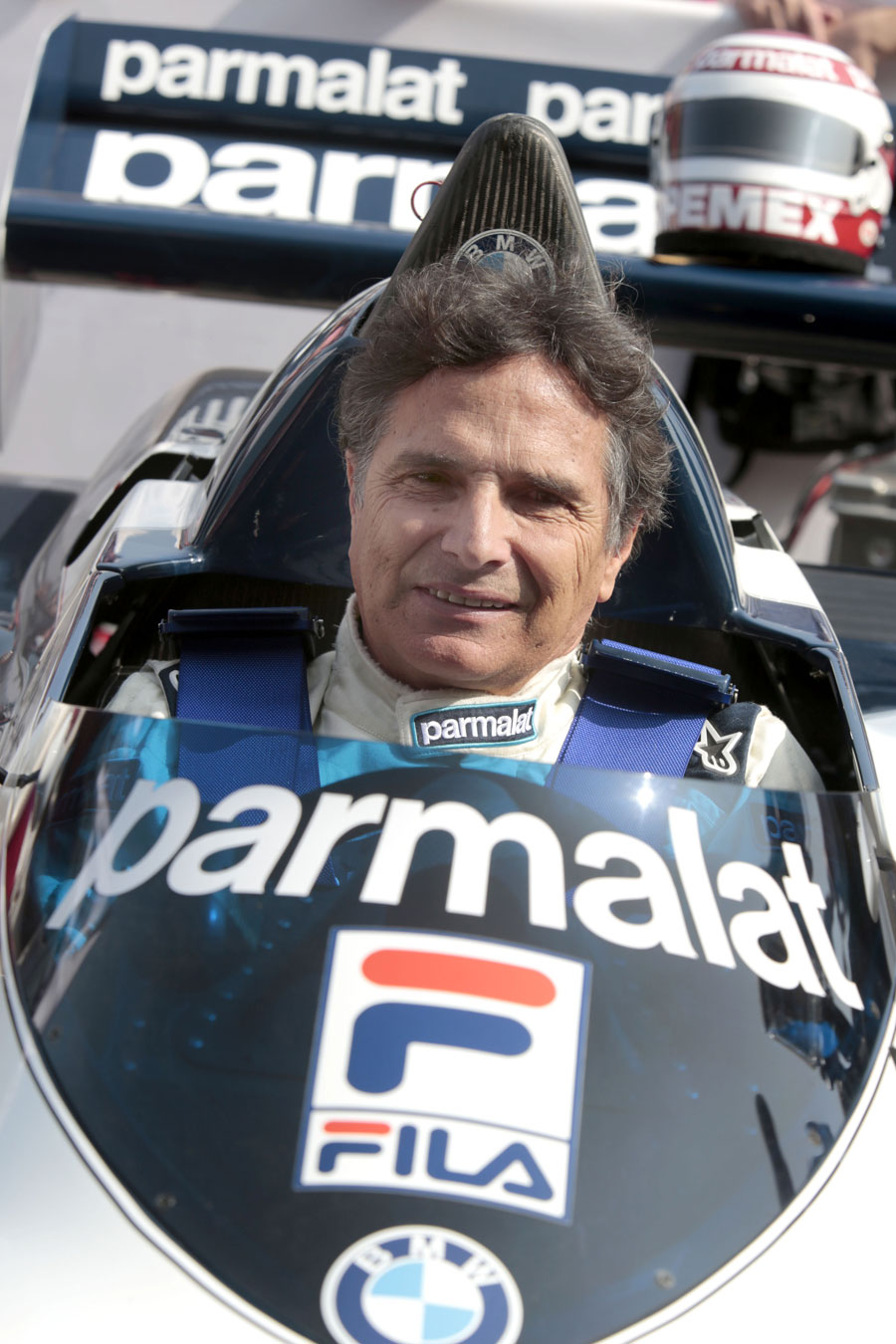 Nelson Piquet in the cockpit of the Brabham BT52