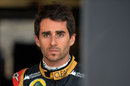 Nicolas Prost in the Lotus garage