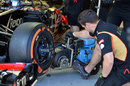 Front tyre sensors on the Lotus