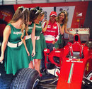Ferrari's Kamui Kobayashi gets ready for the  Moscow City Racing event