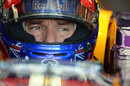 Mark Webber in the cockpit of his Red Bull