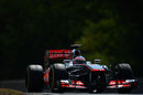Jenson Button on track in the McLaren