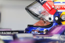 Mark Webber in the cockpit of his Red Bull