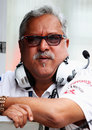Vijay Mallya on the Force India pit wall