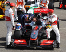 Mark Webber takes a look at the venting system on the McLaren