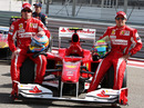 Fernando Alonso and Felipe Massa strike the pose