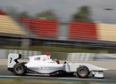 Kimi Raikkonen tests a GP3 car at the Circuit de Catalunya