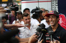 Daniel Ricciardo is centre of attention in the paddock