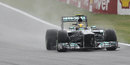 Lewis Hamilton en-route to pole position