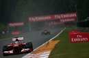 Fernando Alonso heads for Les Combes