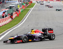 Sebastian Vettel leads the race 