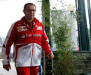 Stefano Domenicali arrives at the circuit on Sunday morning