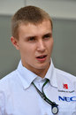 Sergey Sirotkin in the Monza paddock