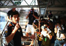 Mark Webber addresses friends, colleagues and the media at his final European race weekend