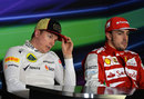 Kimi Raikkonen and Fernando Alonso in the post-race press conference