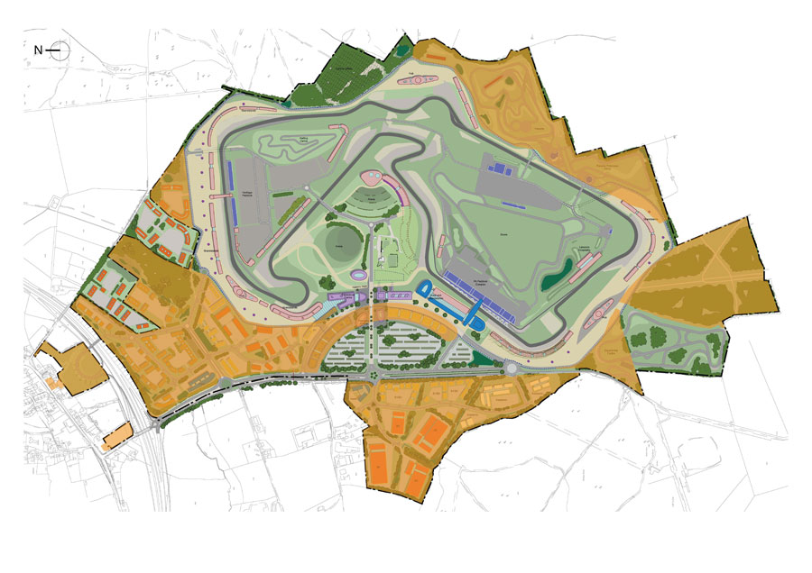 Map showing the long-term lease of Silverstone to MEPC