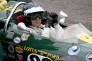 Dario Franchitti prepares to drive Jim Clark's Indy 500-winning Lotus 38 in a tribute to Clark