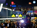 Sebastian Vettel celebrates victory