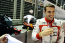 Jules Bianchi looks relaxed ahead of the race