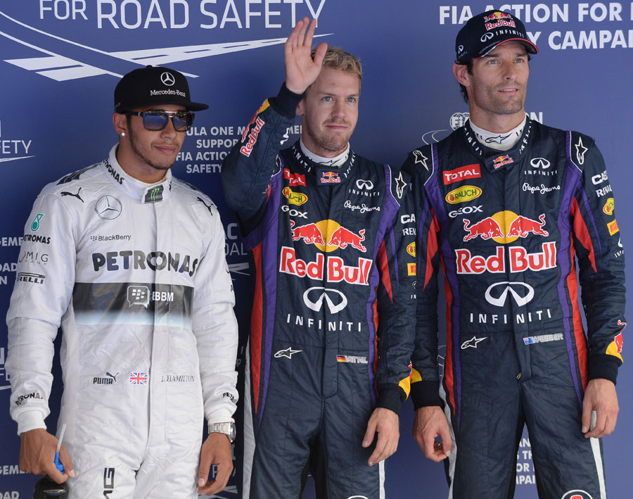 The top three after qualifying