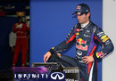 Mark Webber in parc ferme after qualifying