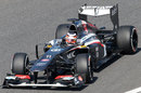 Nico Hulkenberg on track in the Sauber