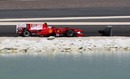 Ferando Alonso's Ferrari during qualifying