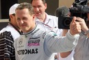Michael Schumacher gives the thumbs-up