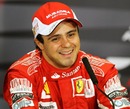 A happy Felipe Massa in the press conference