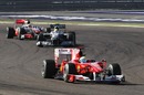Felipe Massa drives his Ferrari