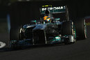 Lewis Hamilton aims for an apex