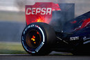 Jean-Eric Vergne's brakes overheat and catch fire