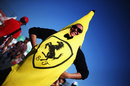 A Ferrari fan arrives dressed as a banana