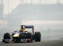 Sebastian Vettel battles his way through the smog in final practice