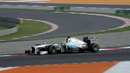 Nico Rosberg at speed on the soft tyres