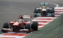 Felipe Massa leads Lewis Hamilton