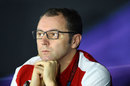 Stefano Domenicali looks in to the middle distance during the press conference